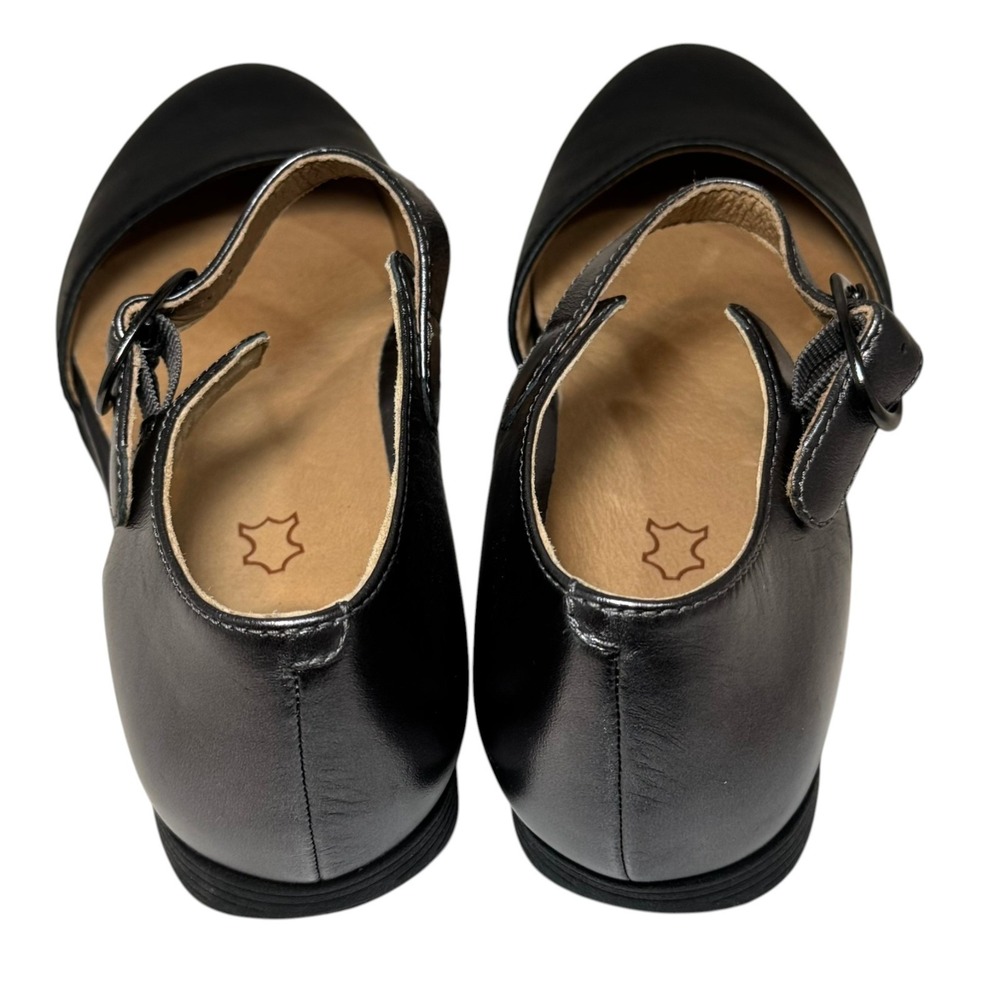 Dansko Liv D'Orsay Mary Jane Flats 39/8.5-9 Black Silver Colorblock - Picture 6 of 7